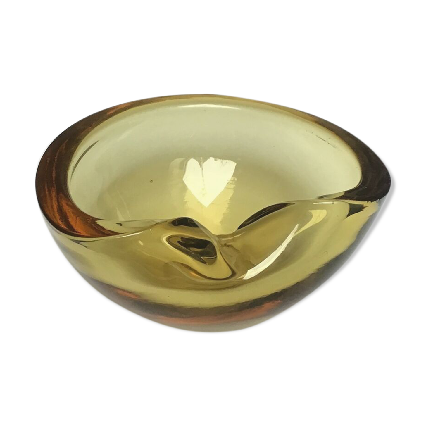 Empty pocket pocket glass Murano smoked yellow flavio poli art deco modernist