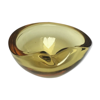 Empty pocket pocket glass Murano smoked yellow flavio poli art deco modernist