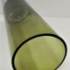Cylindrical vase green glass Scandinavian design 70s