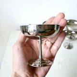 Set of 6 stainless steel ice cream and sorbet bowls on a stand - Remy Letang