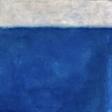 Tableau Bleu Blanc Abstrait