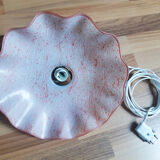 Red marbled pendant lamp