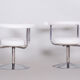 Pair of white swivel chairs - 1940s czechia