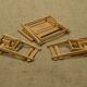Old miniature doll table furniture and 2 folding garden furniture chairs