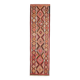 1970s Vintage Turkish Hand-Knotted Wool Cotton Red Runner Rug 83x314