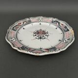 Large Rouen dish, 19th century, floral decoration
