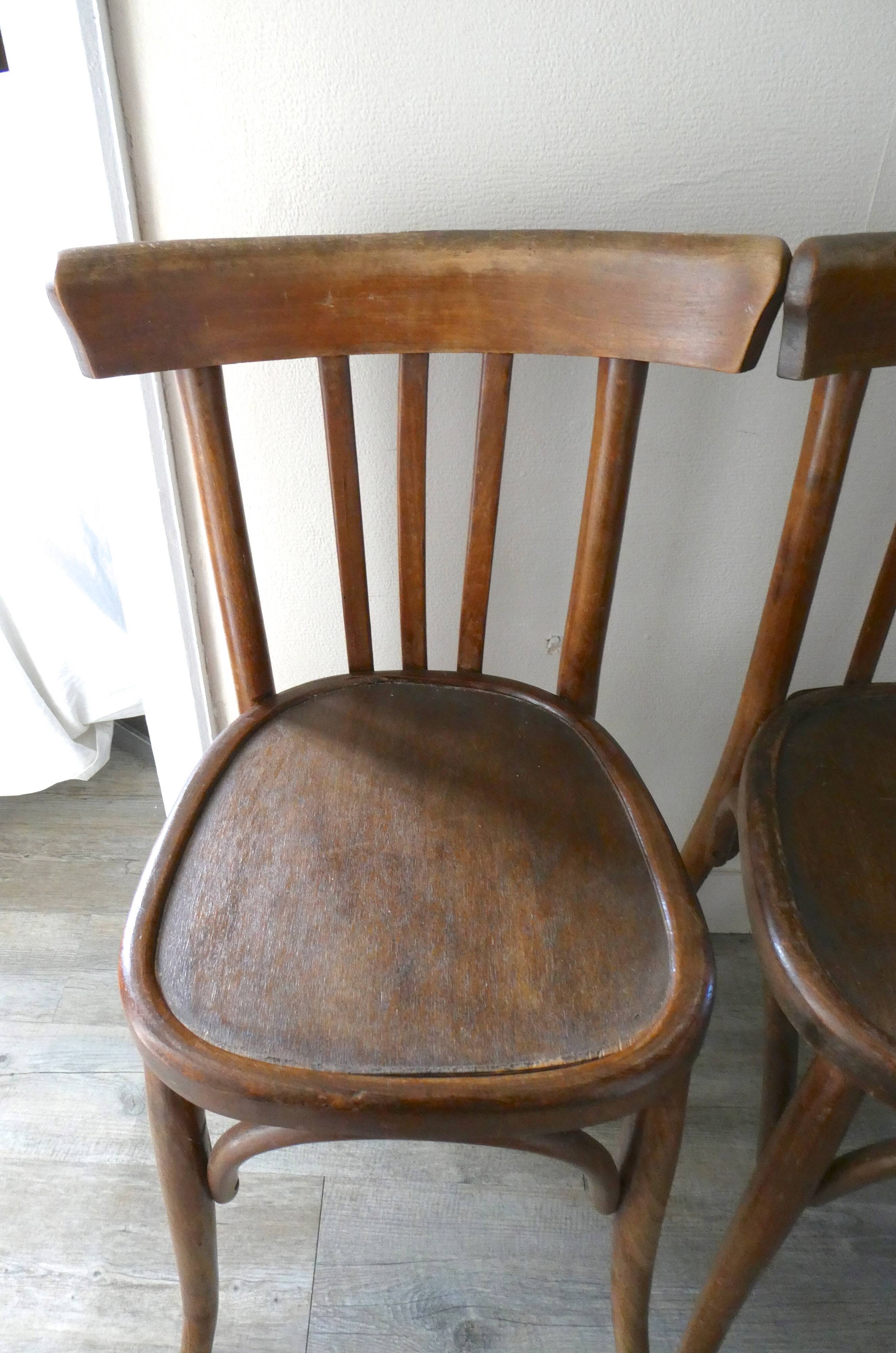 Pair of bistro mahieu bentwood chairs