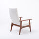 Dutch Mid-Century Modern Teak lounge chair by Topform reupholstered in Bouclé