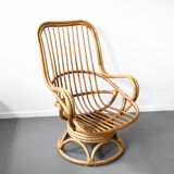 Bamboo rattan armchair