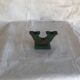 Artisanal candlestick in hand-painted solid wood, Scandinavian origin, folk art