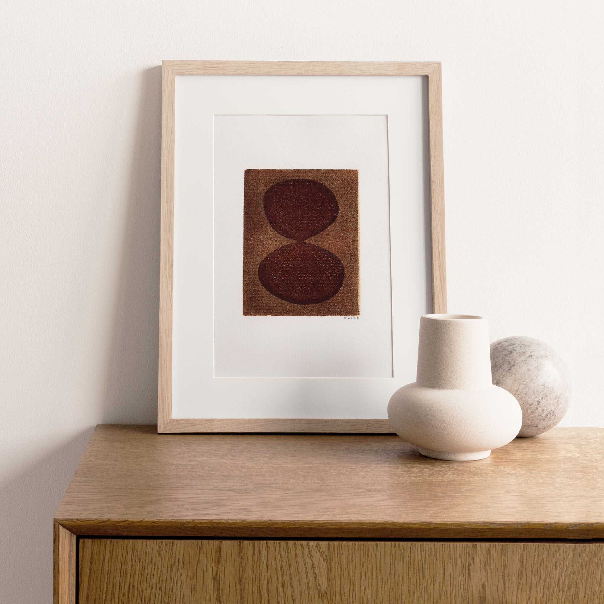 Painting on paper abstract illustration without frame M204