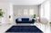 Modern Moroccan carpet dark blue