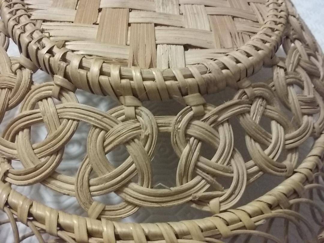 Large old oval wicker basket