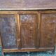 Bureau vintage dit bureau américain à rideau en chêne