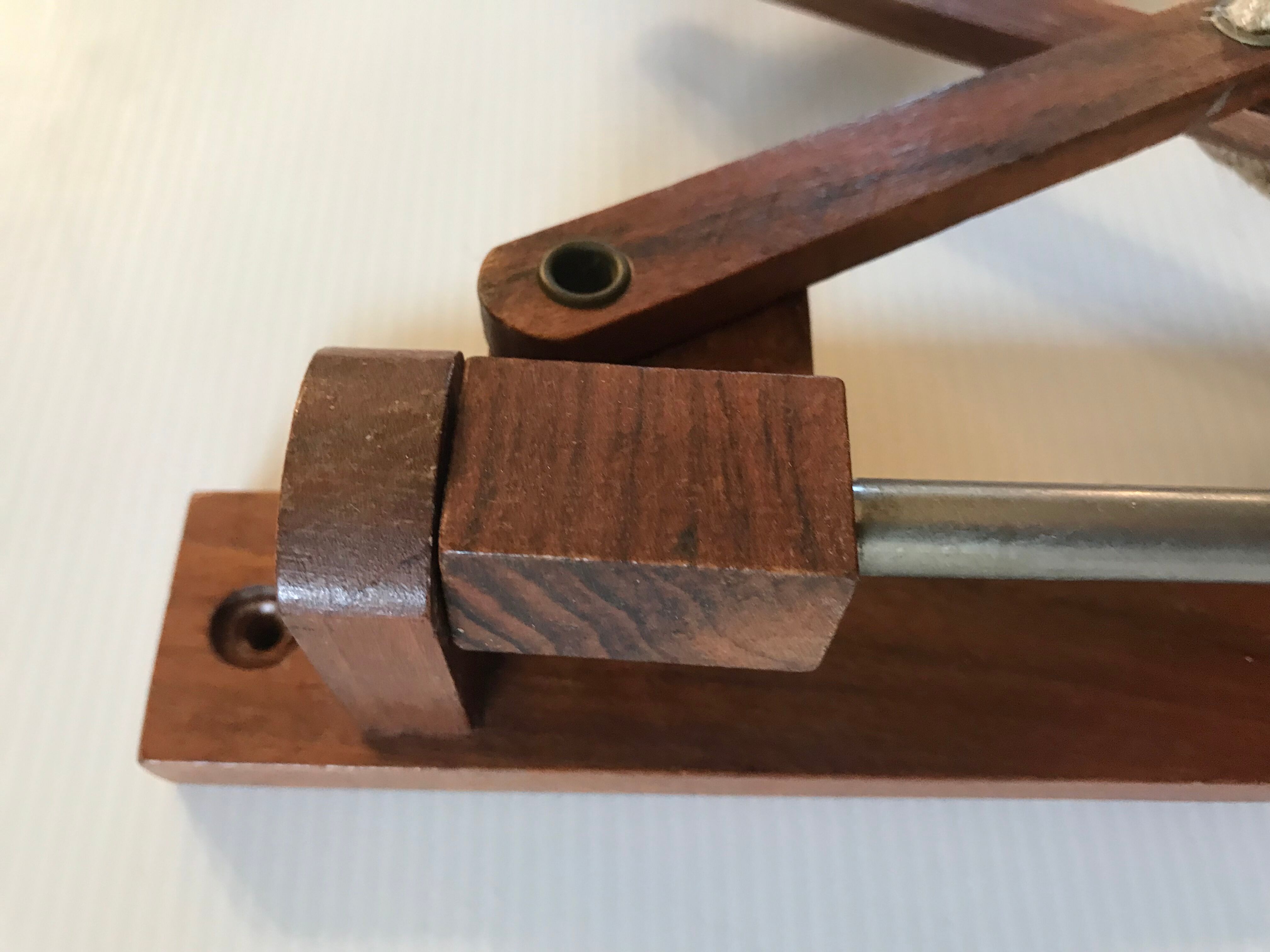 Scandinavian teak scissor lamp