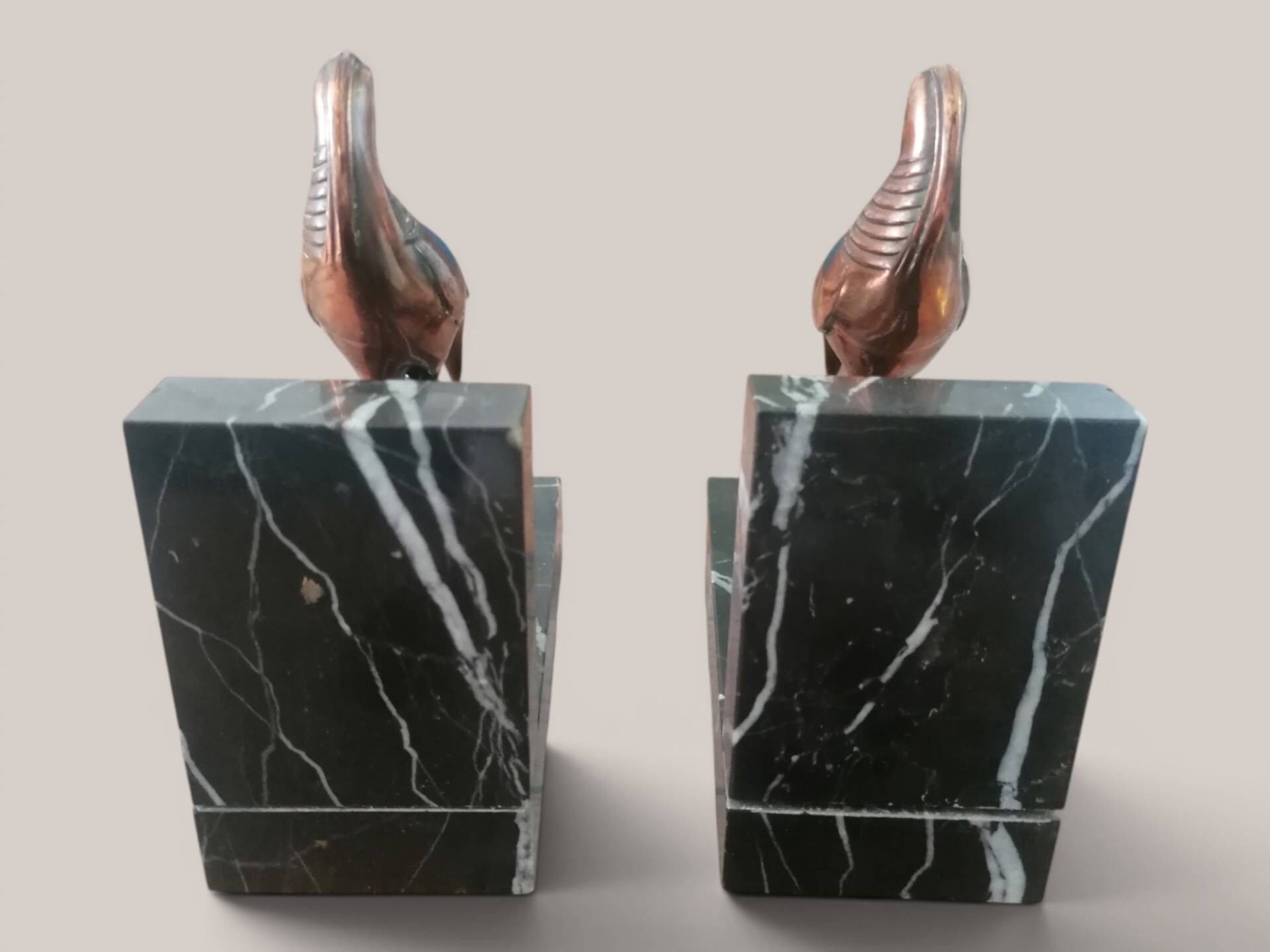 Art Deco bird bookends.