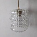 Vintage glass pendant lamp 50s