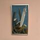Original Swedish Oil on Canvas – "Aqave" by Marit Wahlström Schönbäck – Signed – Dated 1969 – Framed – 37 × 64 cm