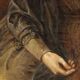 Peinture ancienne, portrait d’une noble dame, huile sur toile, XIXe siècle