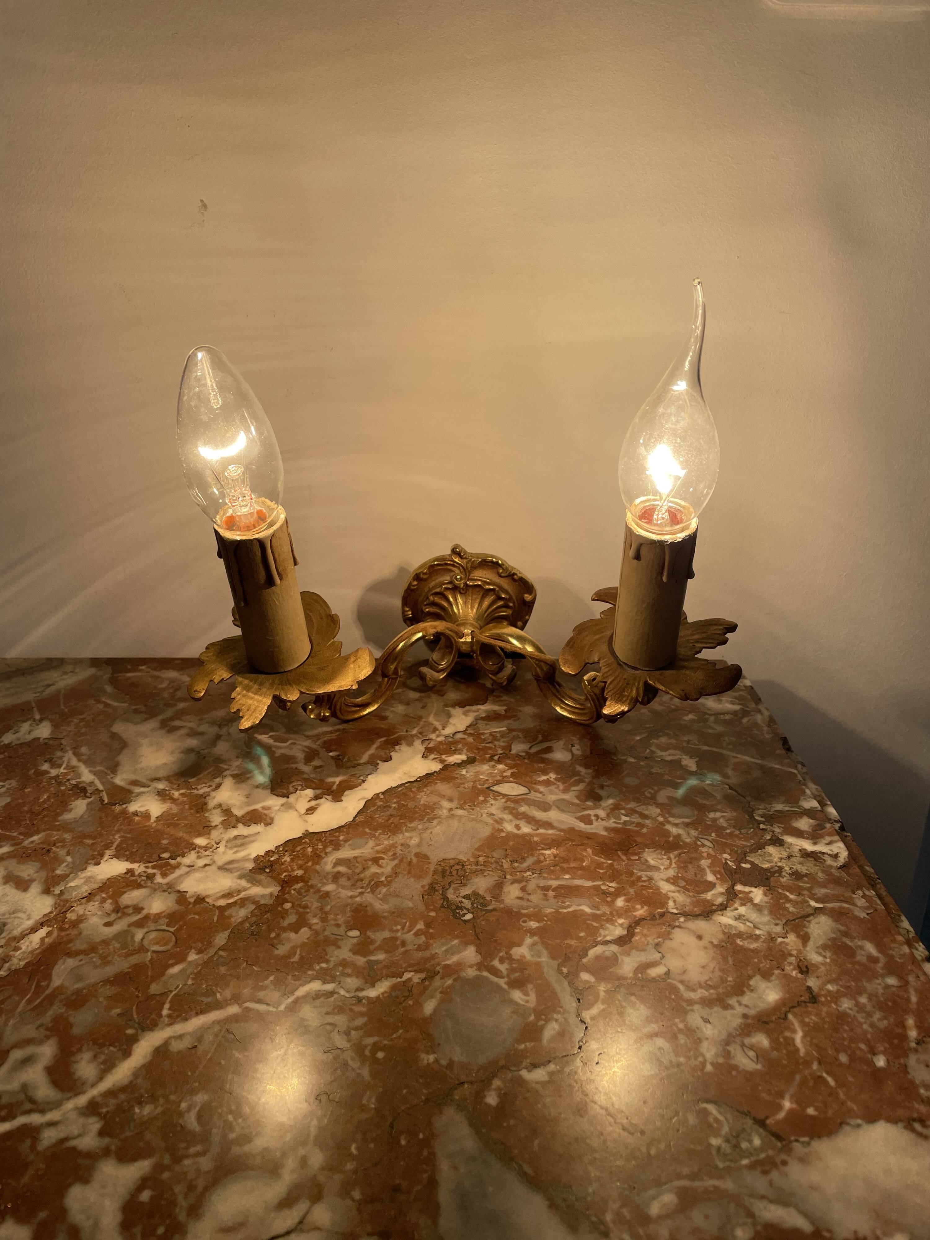 Wall lamp - patinated bronze - renowned décor - Empire style