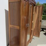 Art deco wardrobe three walnut doors