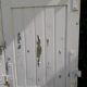 Curved shutters oak and fir H156xL245