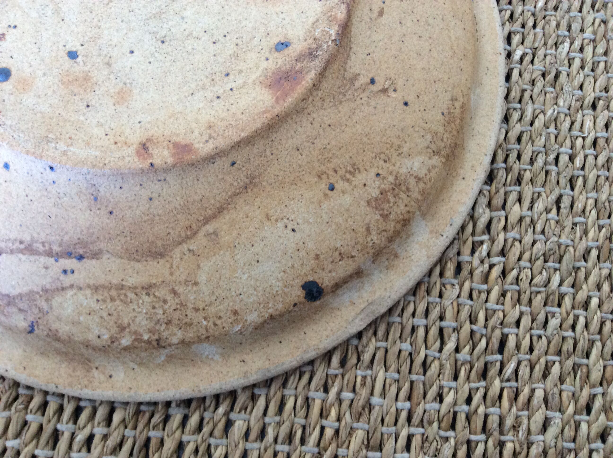 Set of stoneware plates