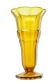 Art Deco vase, honey glass, Val Saint Lambert, Belgium, 1960s