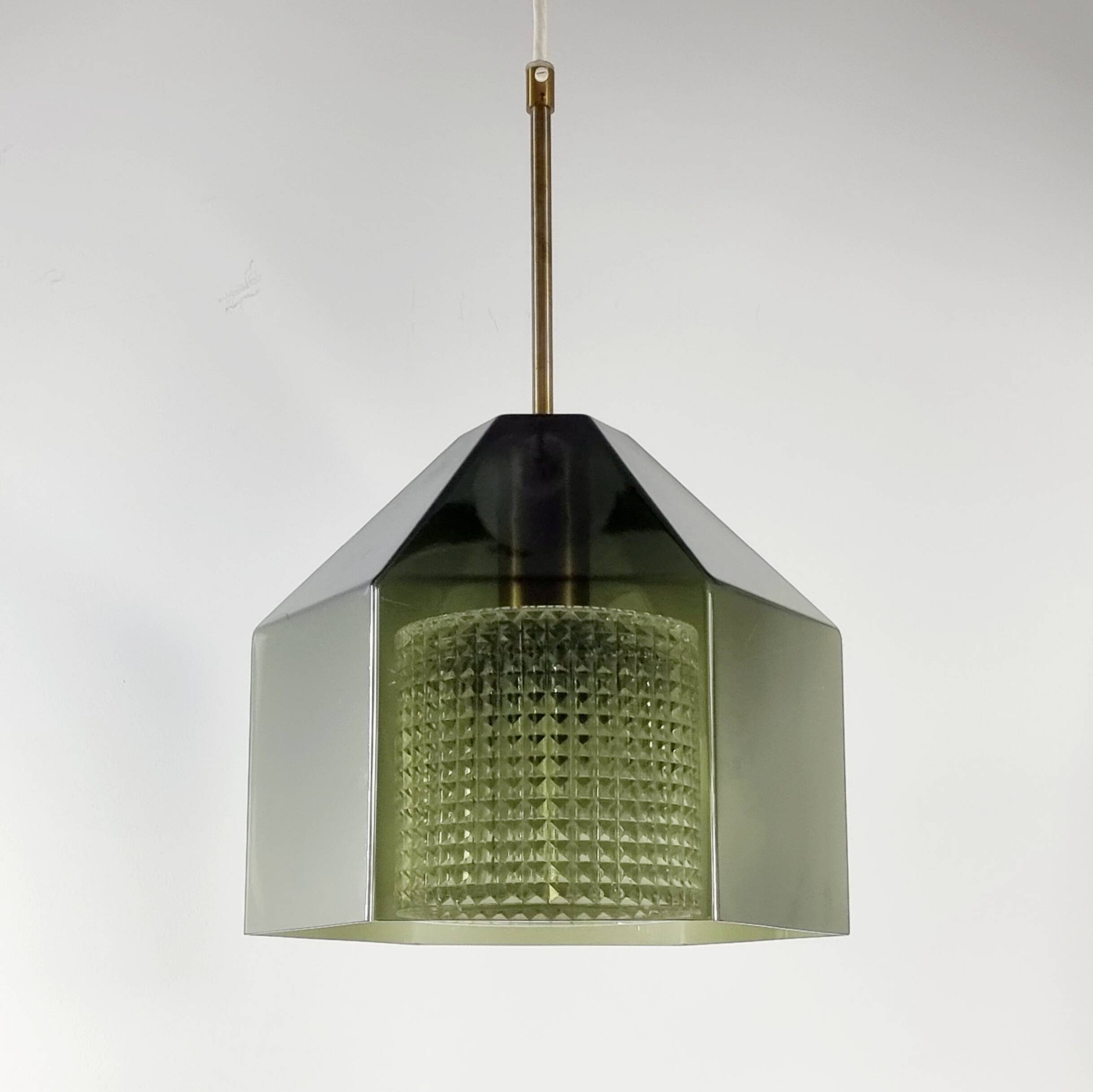Mid-Century Scandinavian Glass Ceiling Light by Carl Fagerlund for Orrefors, 1960s