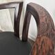Armchair with armrests in rosewood and faux leather, Denmark, 1960.