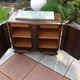Two-door oak bedside table / 50s/60s