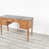 Midcentury gordon russell walnut and beech desk / console table. vintage modern / retro / danish sty