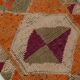 Soft Orange Vintage Wool Runner Rug For Kitchen, 74x307 Cm