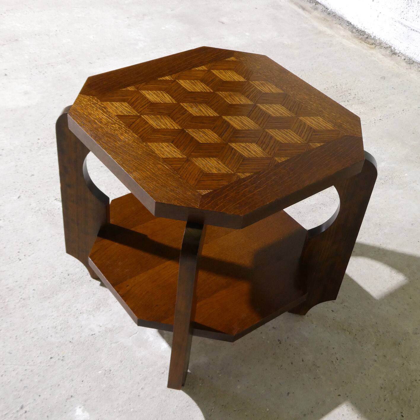 table basse Art Déco en chêne, 1950