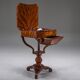 Table de couture Biedermeier en acajou, 1850