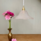 Vintage frosted glass lampshade pendant light