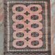 Tapis vintage noué main Bokhara Pakistan années 1950