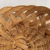 Woven straw basket