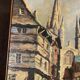 Breton painting, St. Corentin, Kéréon Street, Quimper, Brittany - regionalist