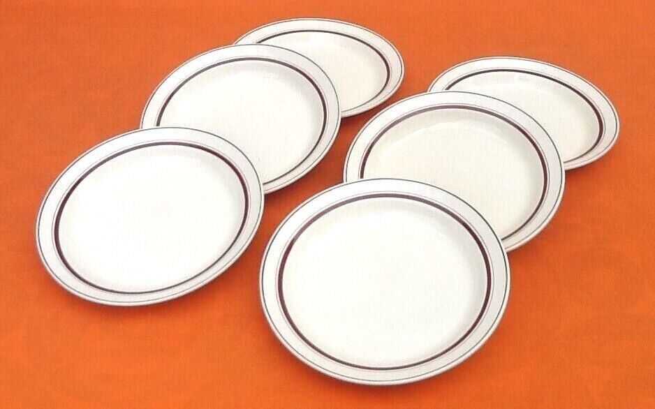 6 soup plates Boch Frères La Louvière Belgian manufacture