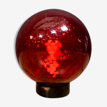 Venini Balloton table lamp red Murano glass