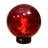 Lampe de table rouge verre de Murano, Venini Balloton