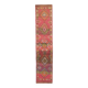 1970s Turkish Hand-Knotted Wool Cotton Pink Runner 79x371