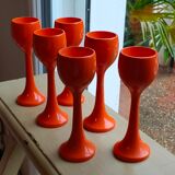 6 orange tulip shaped cockroaches