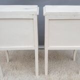 Pair of bedside tables white vintage bookcase "ready to paint"