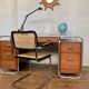 Bureau bauhaus vintage tubulaire annee 1930 en acajou