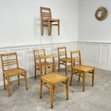 Set of 6 chairs 1950 René Gabriel