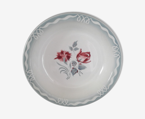 Plat de service en faïence, Digoin Sarreguemines France, modèle Marinette