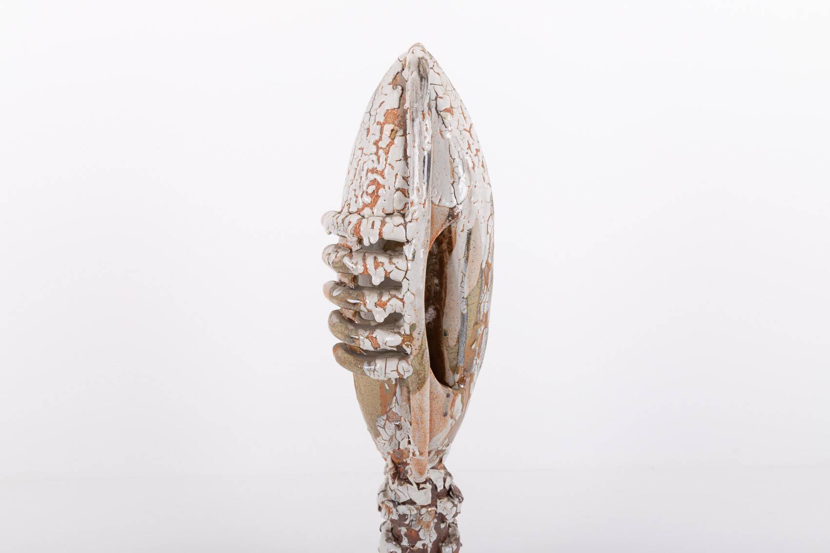 Sculpture artistique unique en céramique émaillée, Sicile