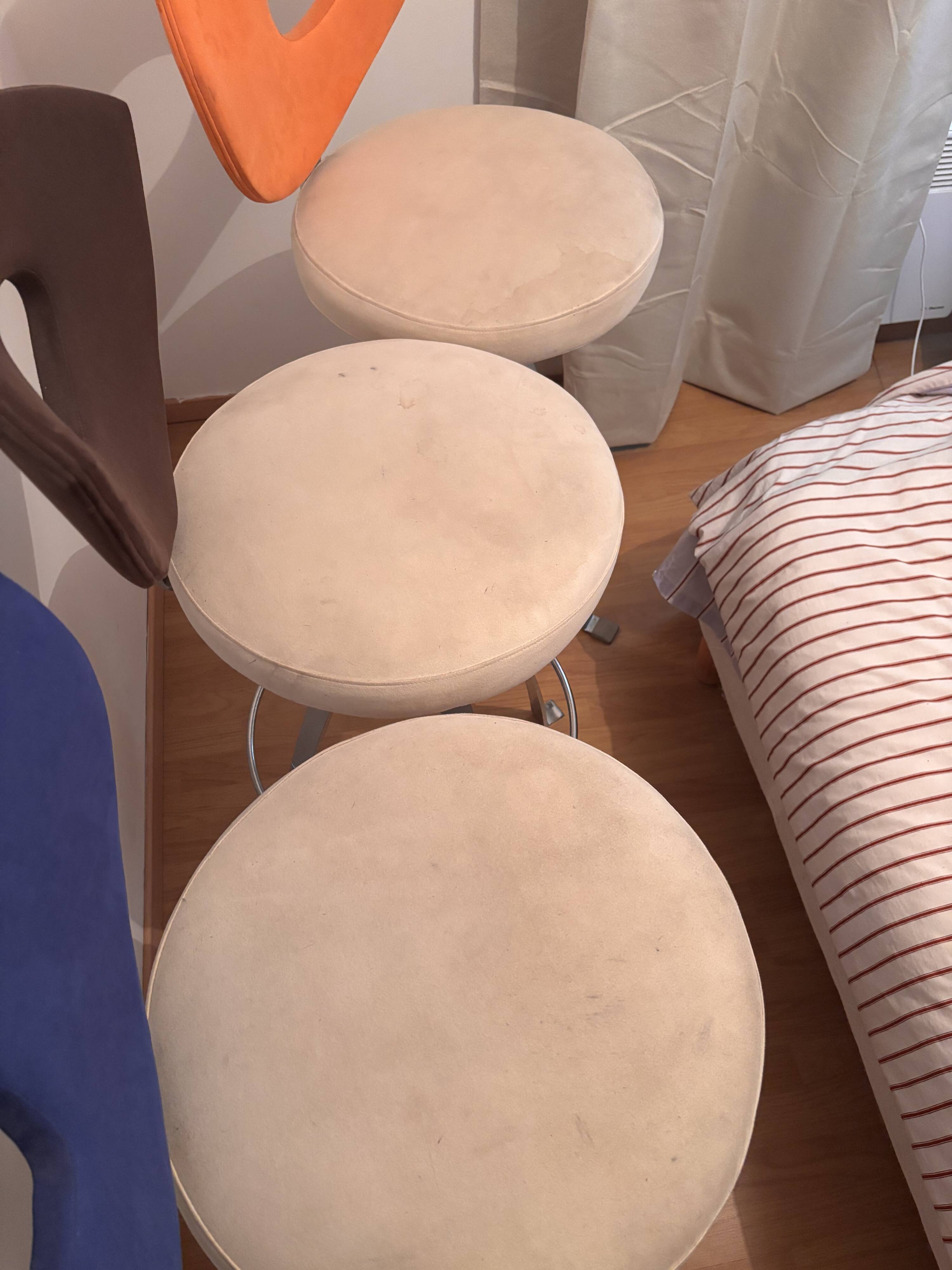 Set of 3 stools – Giorgio Saporiti for Il Loft – Italy, 1970s/80s